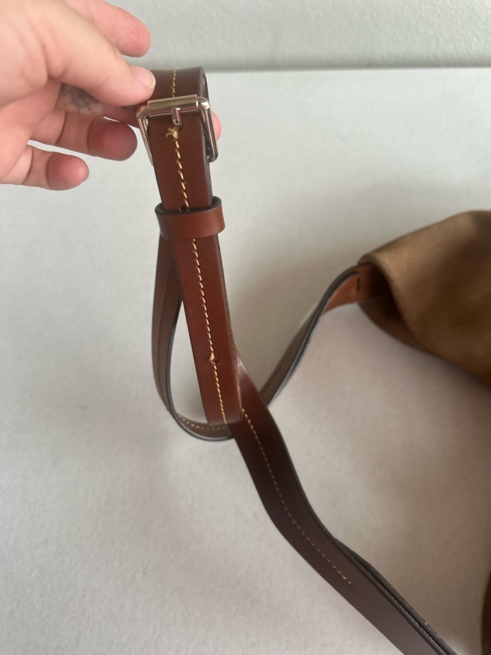 Dooney & Bourke crossbody hobo sculpted from soft suede - Picture 10 of 14